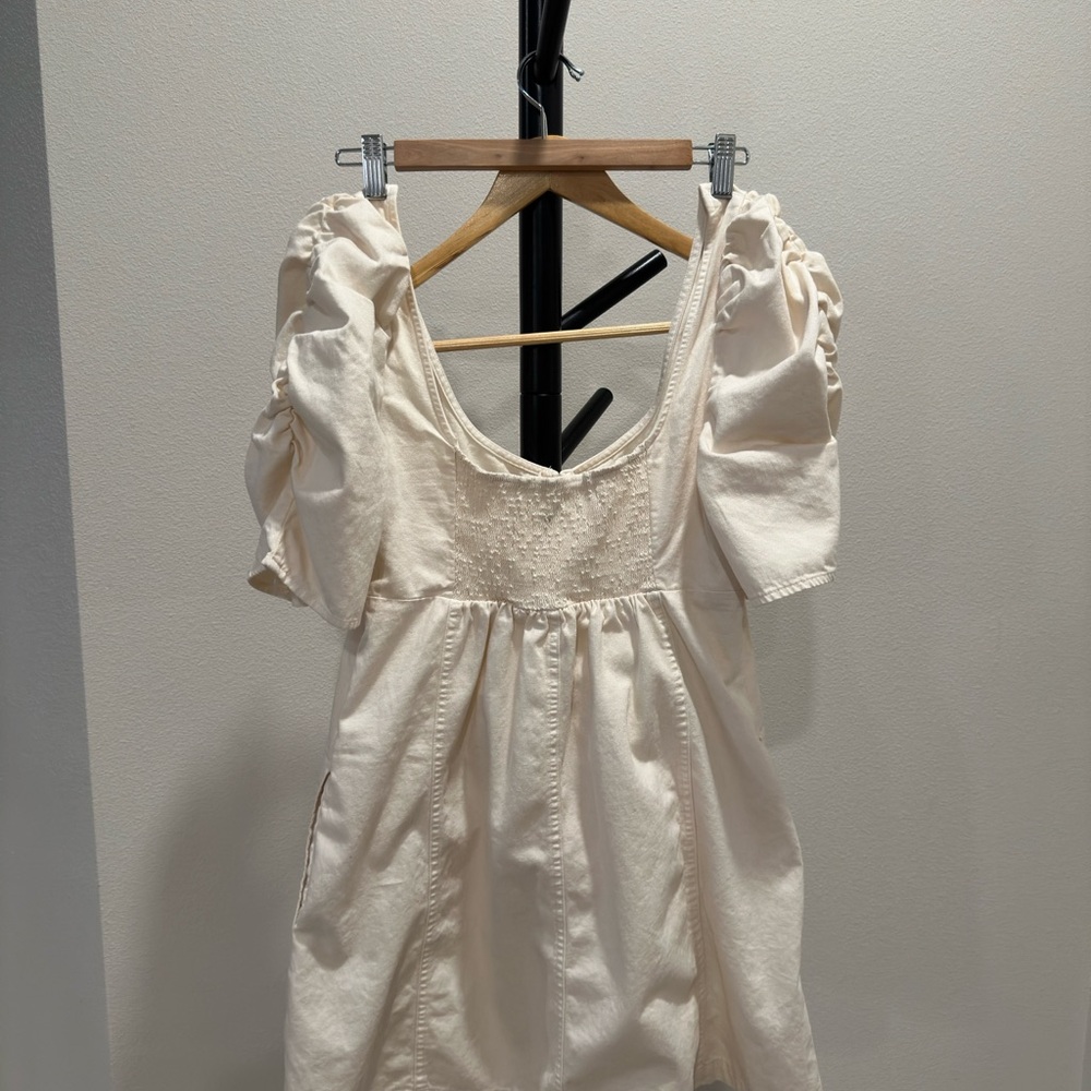 Free People Cheyenne Denim Mini Dress Size Large - Picture 3 of 8